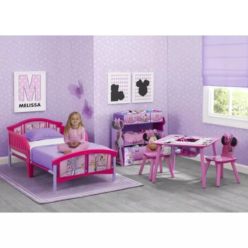 Cadre de lit en plastique rose pour enfants, lit pour tout-petits, meilleur cadeau pour les enfants