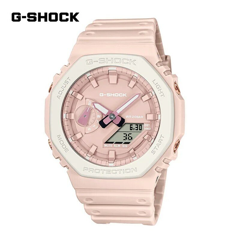 G-SHOCK-Relógio de quartzo com display duplo feminino, casual, multifuncional, esportes ao ar livre, à prova de choque, mostrador LED, moda