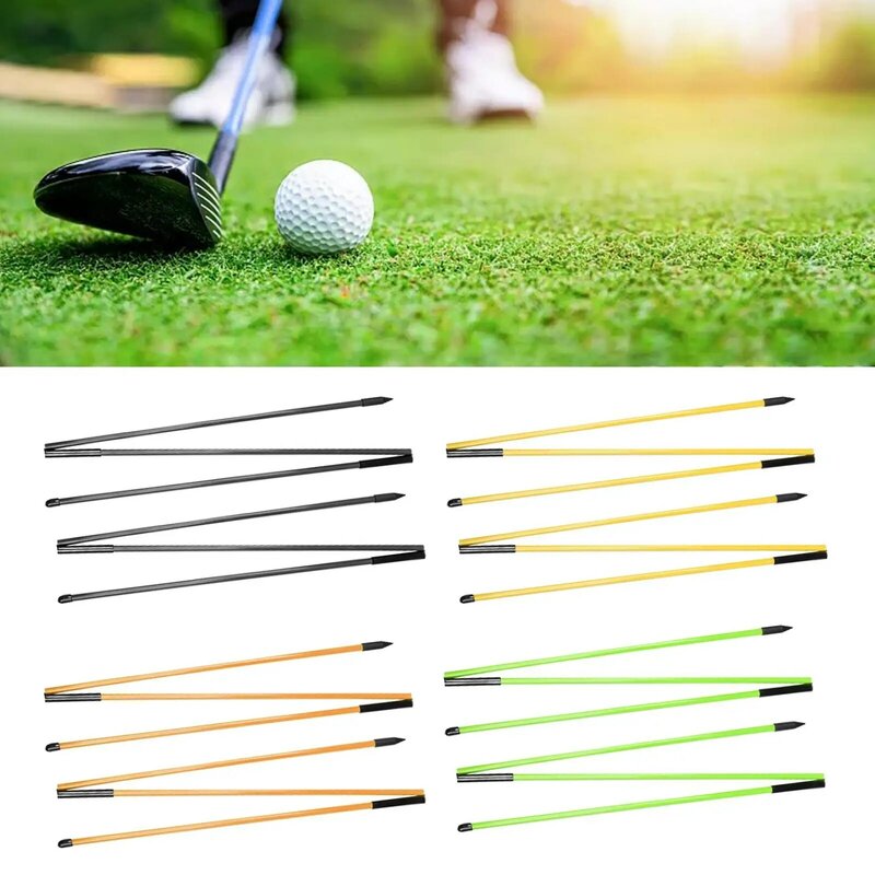 2Pcs Golf Alignment Sticks Golf Swing Trainer 48 "strumento di allineamento dell'attrezzatura per l'allenamento del Golf per mettere la pratica dell'oscillazione completa di mira