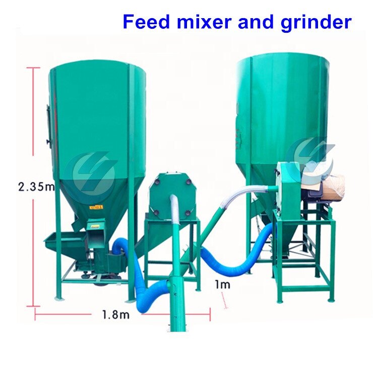 Máquina de mistura de ração, Moedor e misturador, Misturador De Ração Animal