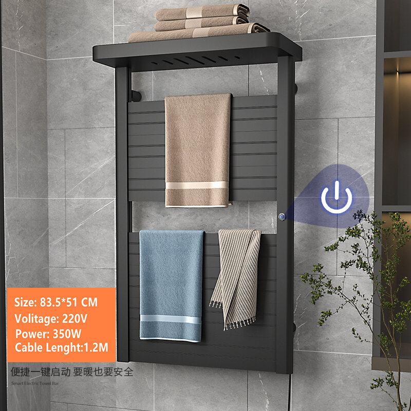Toallero eléctrico con Control de temperatura y tiempo, soporte de calentador de toallas con WiFi, Tuya, accesorios de baño para el hogar inteligente