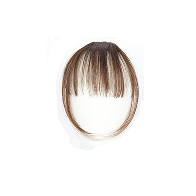 Syntetyczne grzywki włosy Clip In przedłużanie włosów powietrze huk włosy schludne przednie sztuczne frędzle cienkie sztuczne włosy grzywki dla kobiet dziewcząt