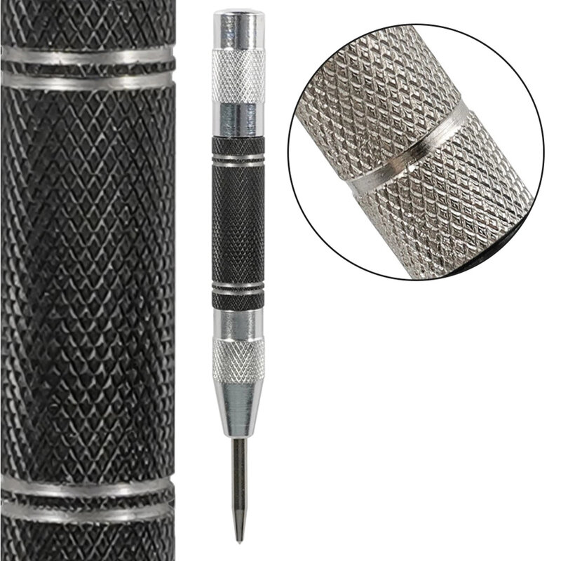 Automatic Center Punch Tools High Carbon Steel Marker Press Dent Drill Silver Spring 128mm 128mm / 5Inch Hot Sale