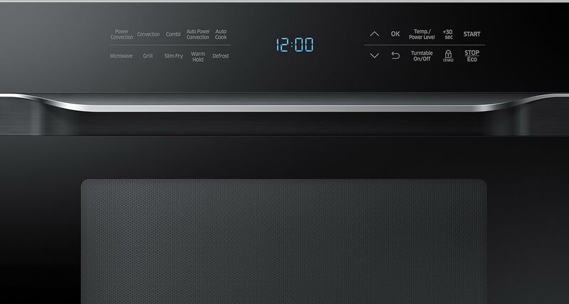 SAMSUNG 1.2 Cu Ft PowerGrill Duo Oven Microwave, dengan konveksi daya, Interior Enamel keramik, kemampuan terpasang