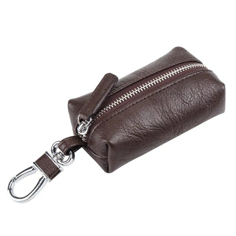 男性用の小さなジッパー式キーバッグ,コイン,財布,キーホルダー,財布