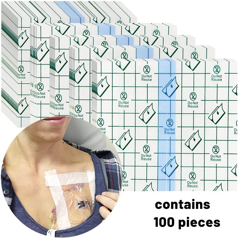 100 Stück dusch feste transparente Klebe folien verbände klare Wund binden Protektoren für die Dusche Knie chirurgie 4 Zoll