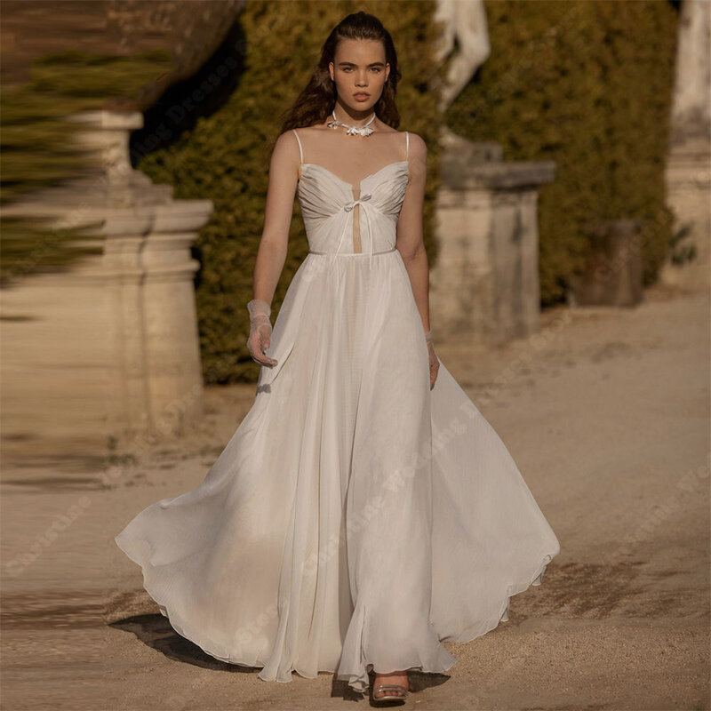 Einfachheit A-Linie Brautkleider für Frauen Spitze Applikationen Mode Kleider Ankunft attraktive Tüll Oberfläche Vestidos de Novia 2024