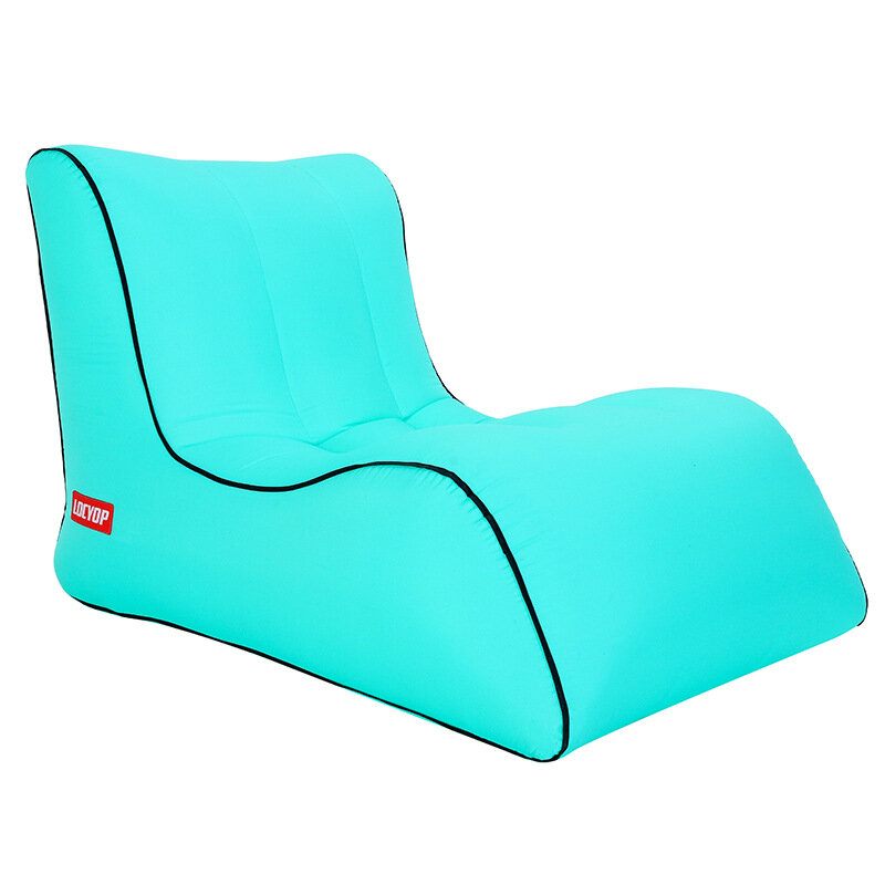 Sofá cama de aire inflable portátil para una sola persona, a prueba de humedad, a prueba de agua, perezoso, al aire libre