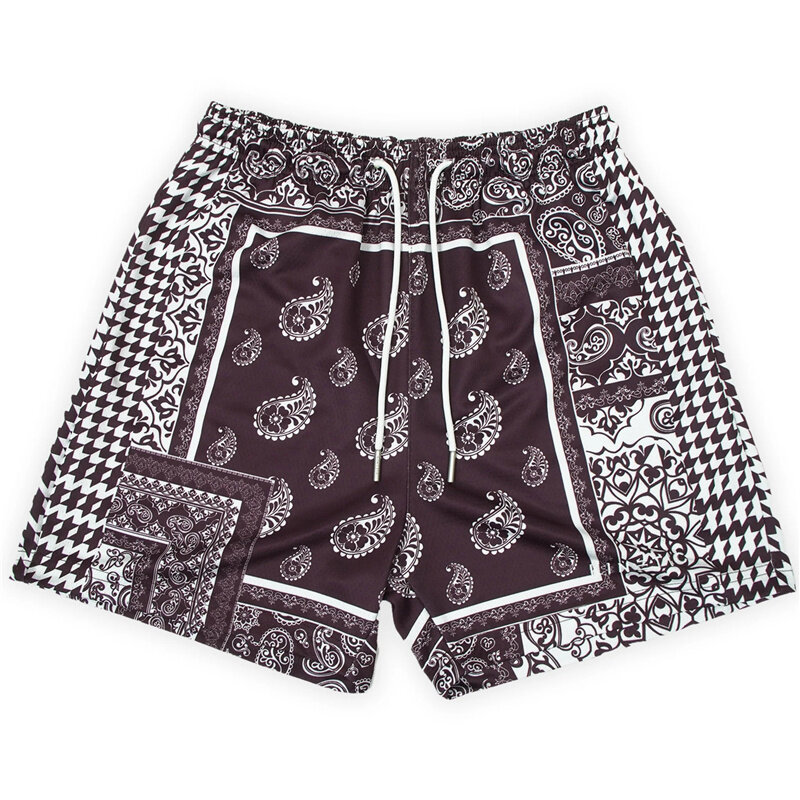 Pantalones cortos bohemios para hombre y mujer, Shorts Vintage de gran tamaño para deportes de calle, exteriores, Playa hawaiana, novedad de verano