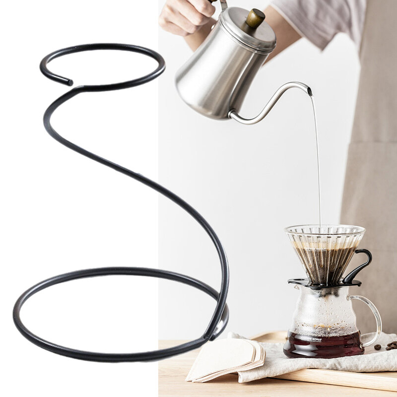 حامل إطار فلتر معدني للقهوة الأفعوانية ، حامل قهوة بالتنقيط قابل لإعادة الاستخدام للمطاعم ، سطح المكتب ، بار المطبخ
