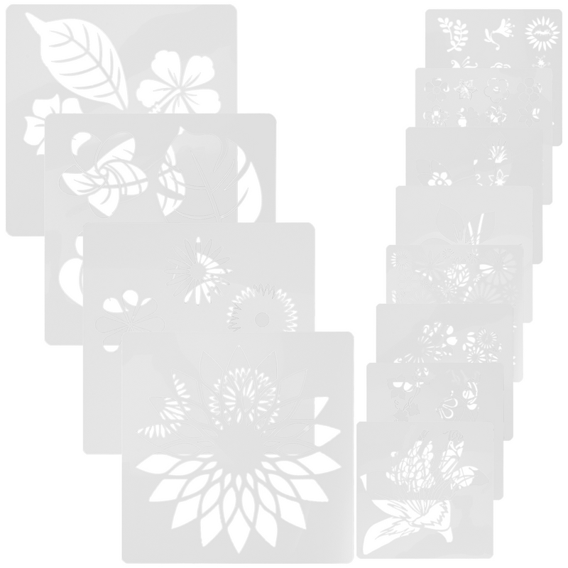 Flower Painting Stencil Drawing Plant Decor Mold Templates for The Pet Wall Yesweety