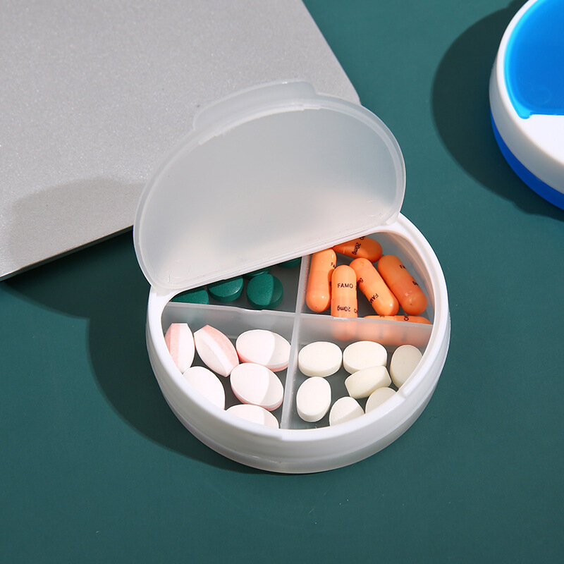 Boîte de rangement à compartiment médical, 4 grilles, distributeur de pilules médicales, tablette d'évaluation médicale, accessoires de voyage portables
