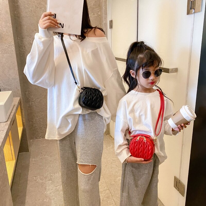 Fashion bahu anak perempuan putri baru tas selempang harian kunci makanan ringan dompet koin tas tangan wanita Mini tas Messenger anak