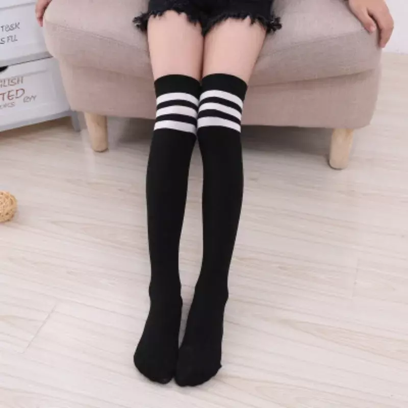 Baby Boys Girls Sports Knee High Long Socks Velvet Thin Breathable Stripe Soft Kids Sock Children School Uniform Socks
