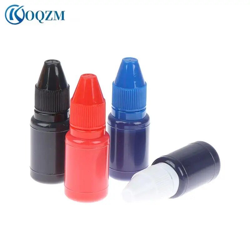 10ml Flash Refill Fast Drying Stamping Ink Inking Self-Inking For Photosensitive Stamp Oil Black Blue Color 6*2cm