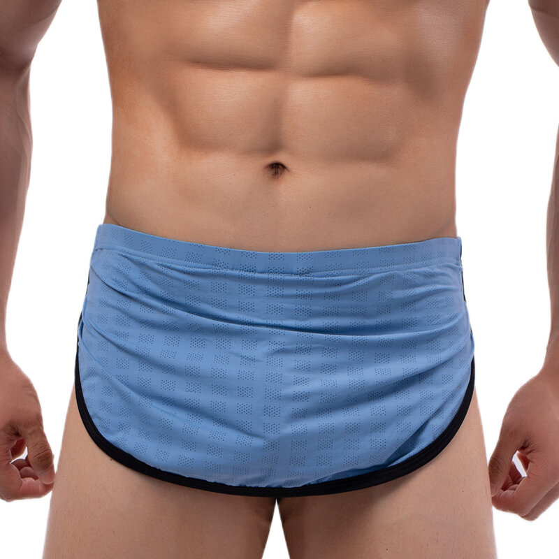 Męskie seksowne majtki ze strzałkami męskie siatkowe oddychające bokserki Hombre bokserki spodnie do spania sakiewka na penisa męskie bielizna bokserki
