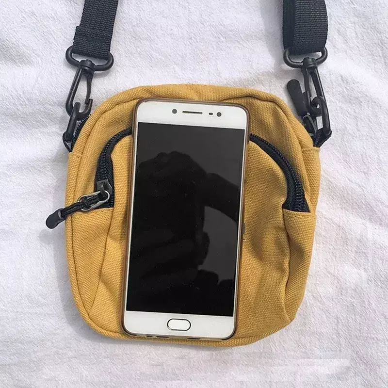 LXB02-Mini bolso de lona para mujer, bandolera pequeña de tela, 2023
