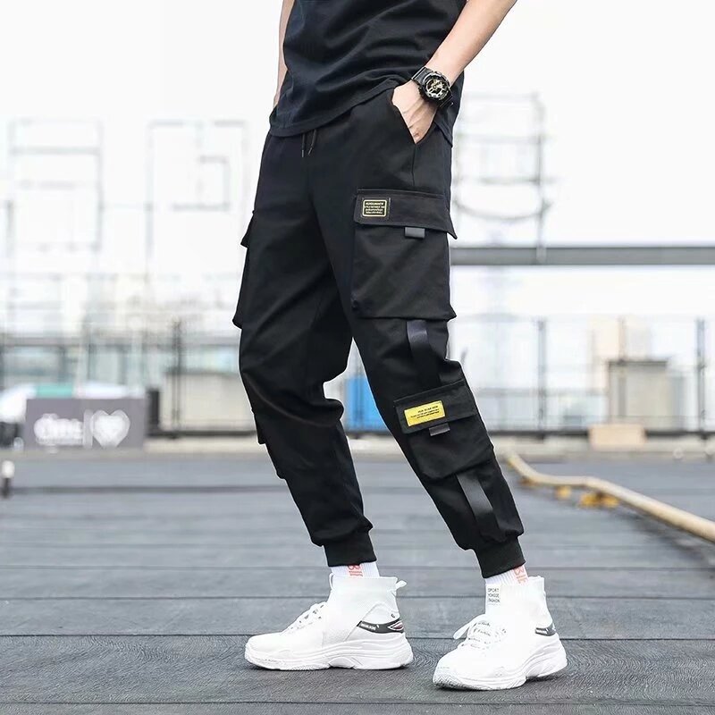 Hip Hop Cargo Pants Men Streetwear Cotton Joggers Fashion Sweatpants Male Casual Harem Trousers Summer Harajuku Pants Men Women