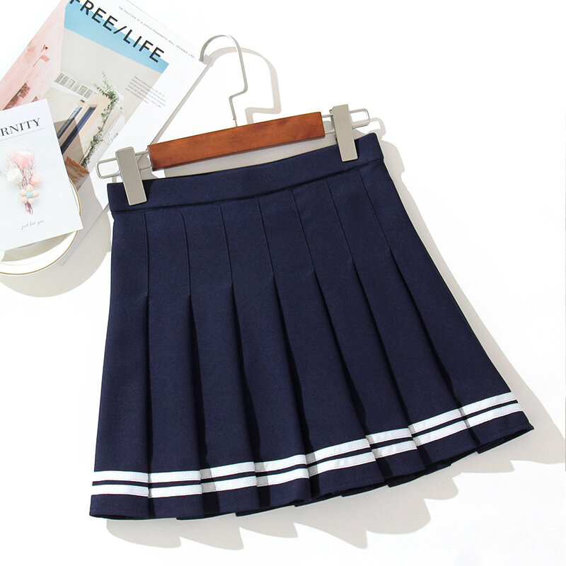 Mini jupe rayée taille haute pour femmes, plissée, élastique, douce, danse, plaid, Y2K, style coréen et anglais