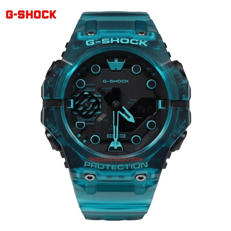 G SHOCK GA B001 시리즈 남성용 스포츠 시계, 방수 다기능 LED 다이얼, 듀얼 디스플레이 시계