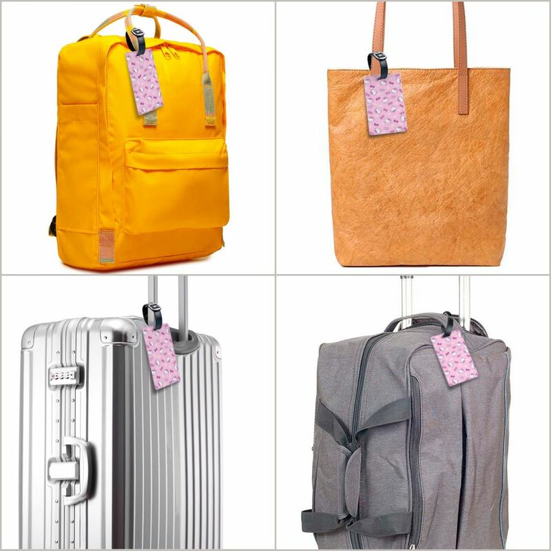 Sanrio etiqueta de equipaje personalizada Hello Kitty para maletas, etiquetas de equipaje de moda, cubierta de privacidad, etiqueta de identificación