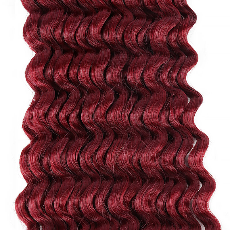 Julianna-extensiones de cabello sintético para trenzar, mechones de ondas profundas, Color rubio, trenzas bohemias, 30