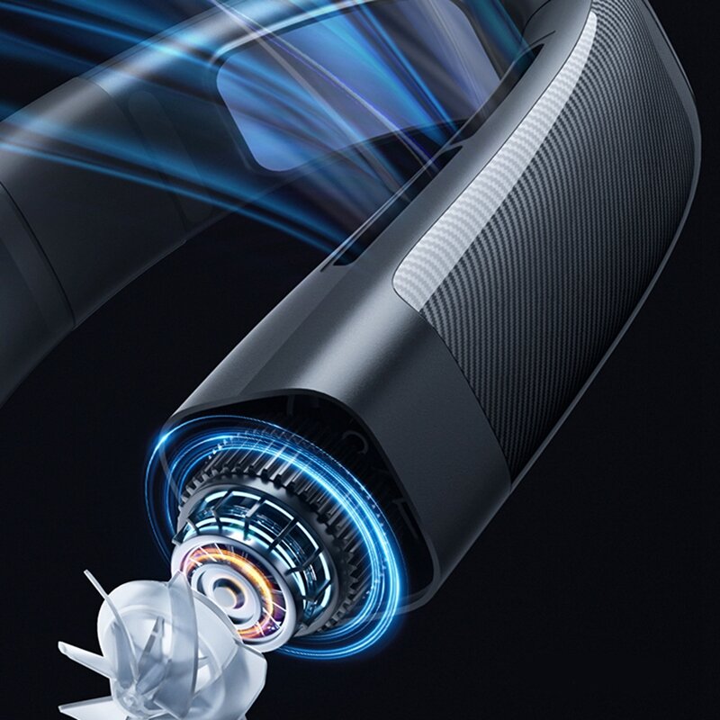 Ventilatore da collo sospeso da 4000Mah condizionatore d'aria raffreddatore d'aria ricaricabile USB ventilatore elettrico a 5 velocità per l'estate sportiva