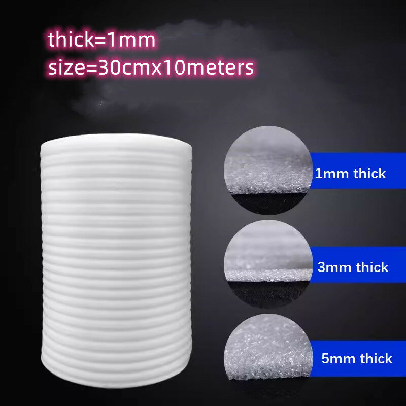 1mm 20meter white color Long EPE Sheet Foam Board Air Cushion Film Packaging Filling Bubble Film Shockproof wrap 1 roll