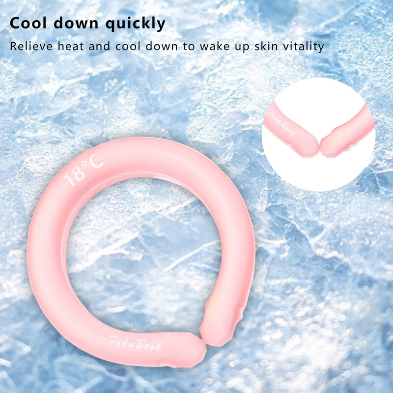 Sommer Hals kühlung Ring cool einfrieren Halsband Sommer Hitzschlag Prävention Eis kissen Rohr für Camping Fahrrad fahren