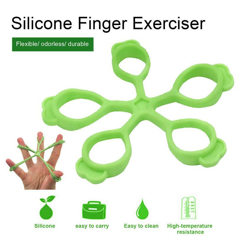 Dispositivo de agarre de silicona para dedo, ensanchador de ejercicio, entrenador de agarre de mano, entrenamiento de rehabilitación, entrenamiento de dedos, en forma de flor, hombres y mujeres