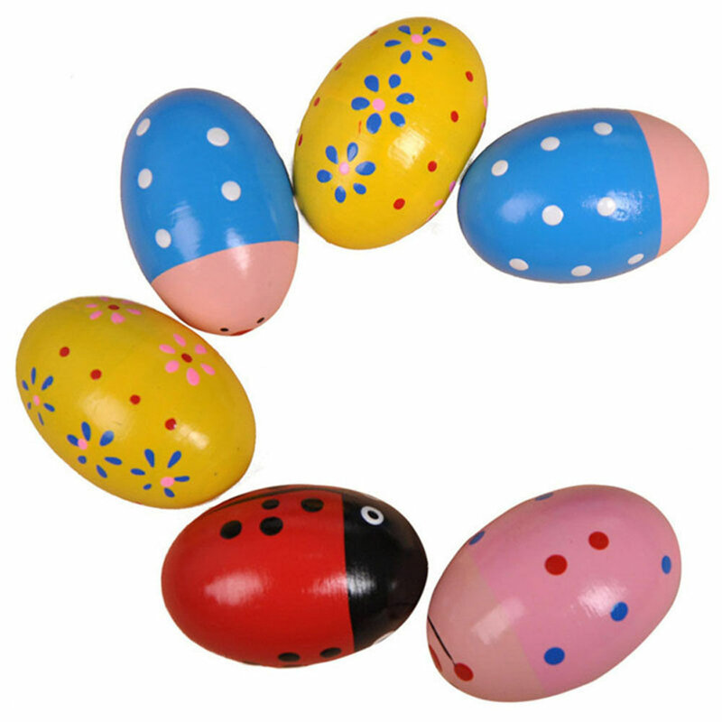 음악 셰이커 계란 나무 아기 다채로운 뮤지컬 타악기 딸랑이 교체 교실 음악 조기 학습 장난감, 1 개