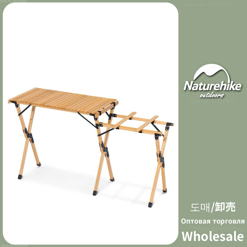 Naturehike 折りたたみ式で持ち運び可能な木製の折りたたみ式キャリングテーブル,ダブルストーブ付きのポータブルキャンプ用品