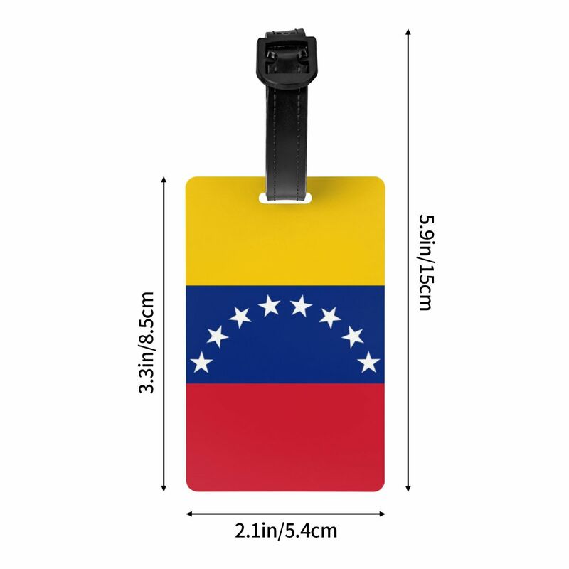 علامات الأمتعة المخصصة للأمتعة ، غطاء الخصوصية ، بطاقة هوية الاسم ، علم فنزويلا