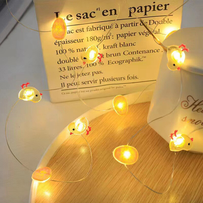 Lampu senar Kelinci Paskah 1M 10LED, lampu senar kelinci, lampu wortel, lampu peri, dekorasi pesta Paskah, lampu untuk hadiah anak-anak, rumah, 2024