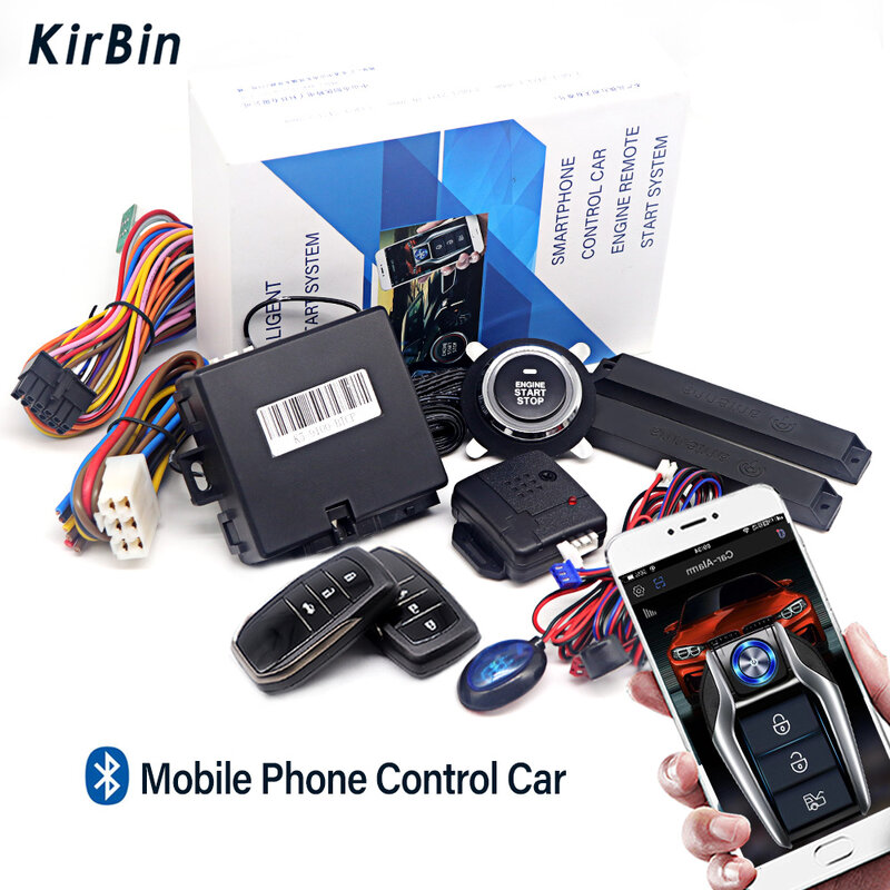Sistema de arranque y alarma de coche K5, aplicación inteligente, Parada Remota, motor, botón de encendido automático
