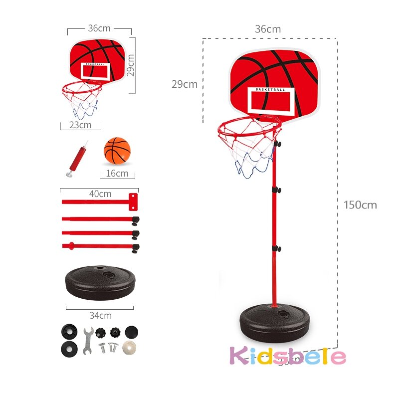 Toddler Adjustable Basketball Hoop 63-150CM Stand Rack for Kids Baby Outdoor Indoor Ball Sport Backboard Rim Shoot Children Toy
