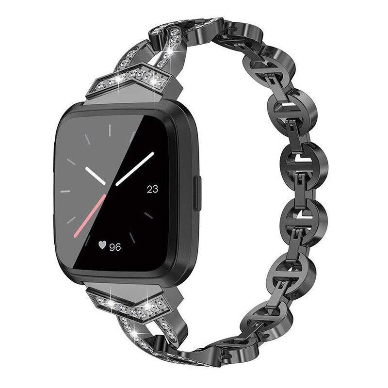 Bracelets de rechange en métal pour Fitbit Versa, bracelet de montre en diamant, bracelet de bracelet pour Fitbit Versa Lite, fouet 2, 4, 3, 2, 1