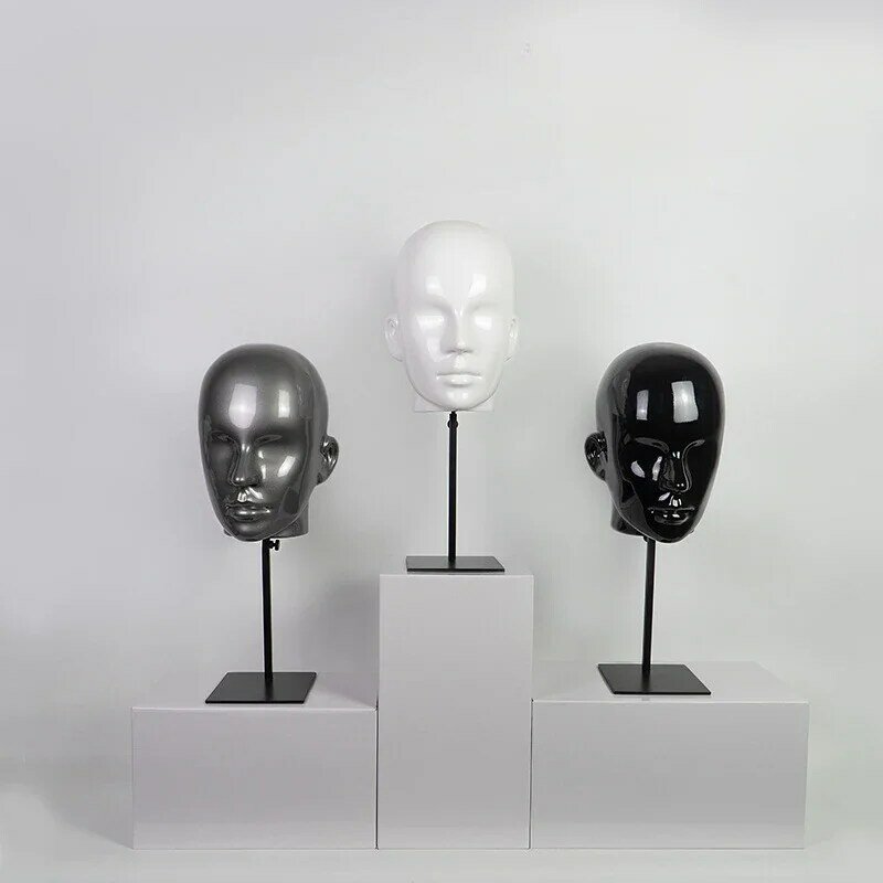 Profissional masculino e feminino manequim cabeça modelo com suporte, perucas display, headwear showcase, manequim cabeça prop