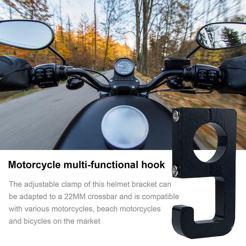 Gancho de barra de rollo para cascos de motocicleta, soporte de bola de rollo, abrazadera de soporte de montaje