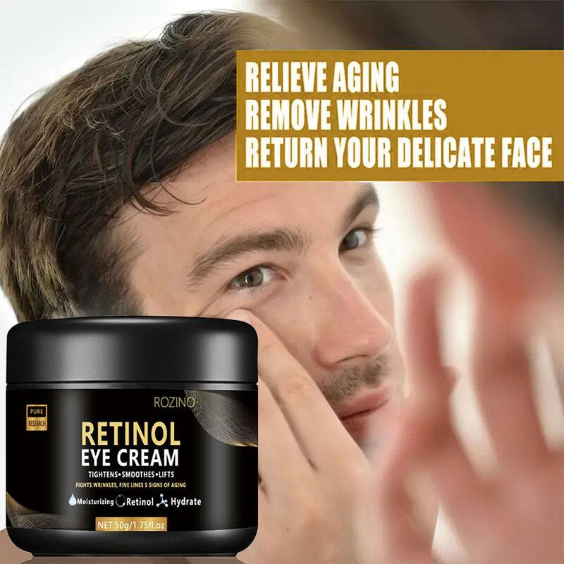 Crema antiarrugas de Retinol para hombres, eliminador de ojeras, bolsas de ojos, líneas finas, Lifting, reafirmante, hidratante, reparación, cuidado de la piel