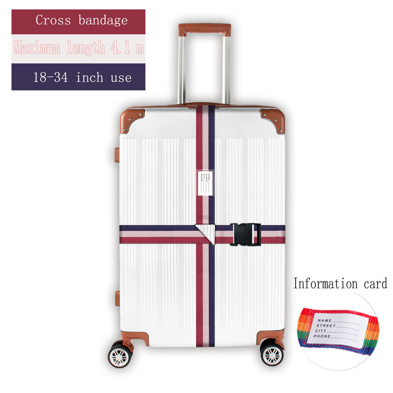 Cinturón de equipaje ajustable para maleta, accesorios de viaje de 420cm, cinturón de fijación de compartimento de equipaje de 18-34 pulgadas, elementos esenciales de viaje