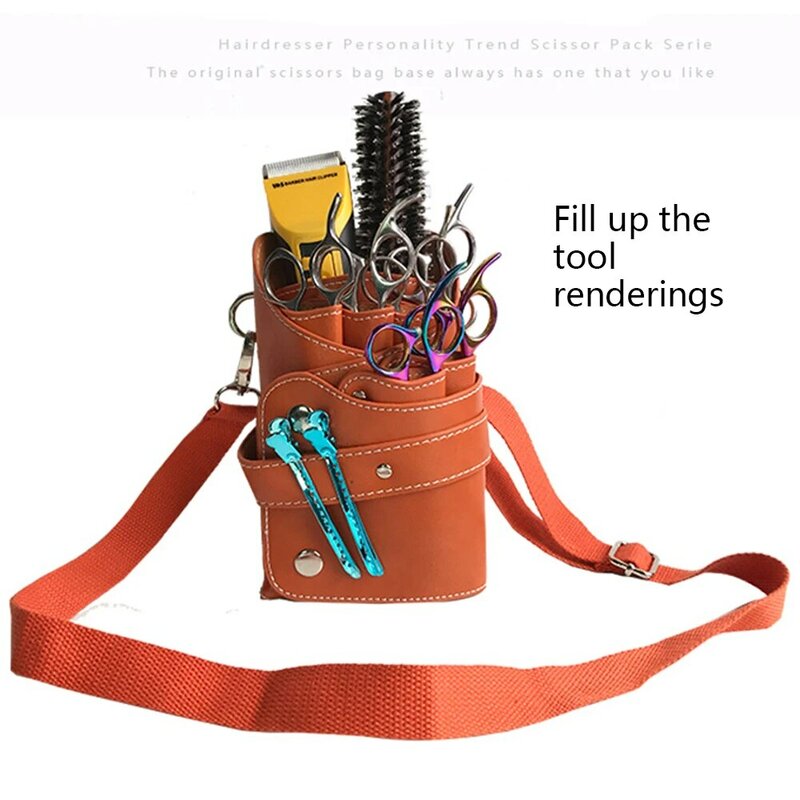 Professional Vintage Unisex Hairdressing Scissor Bag Barber Kit Fashion Hairstylist Multifunctional Crossbody Belt Bag