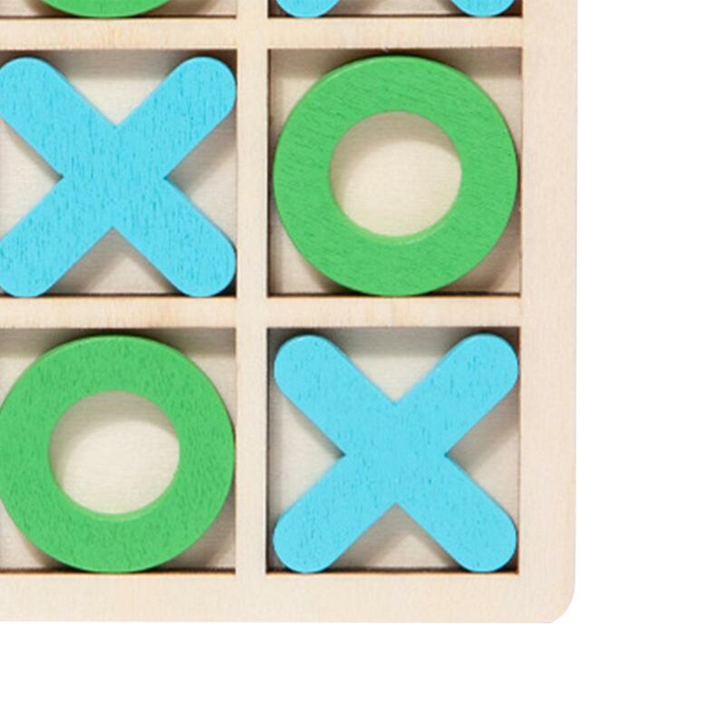 Wood Tic TAC Toe Board Game Coffee Table Decor Party Favors XO Table Toy