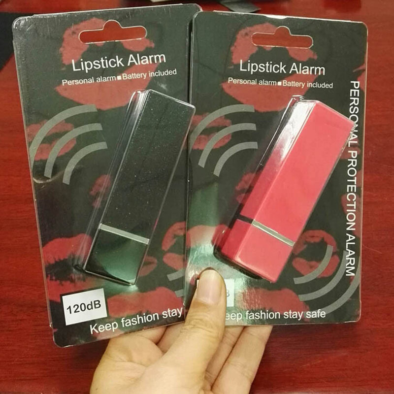 Self Defense Alarm 120dB Lipstick Shape Security Protect Alert Safety Scream Loud Keychain Emergency Alarm For Girl Women Eldly