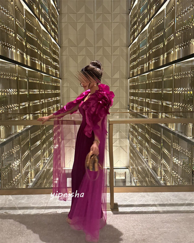Платье для выпускного вечера из Саудовской Аравии, атласное ДРАПИРОВАННОЕ Женское Обручальное ТРАПЕЦИЕВИДНОЕ ПЛАТЬЕ с квадратным вырезом на заказ, платья с длинным рукавом