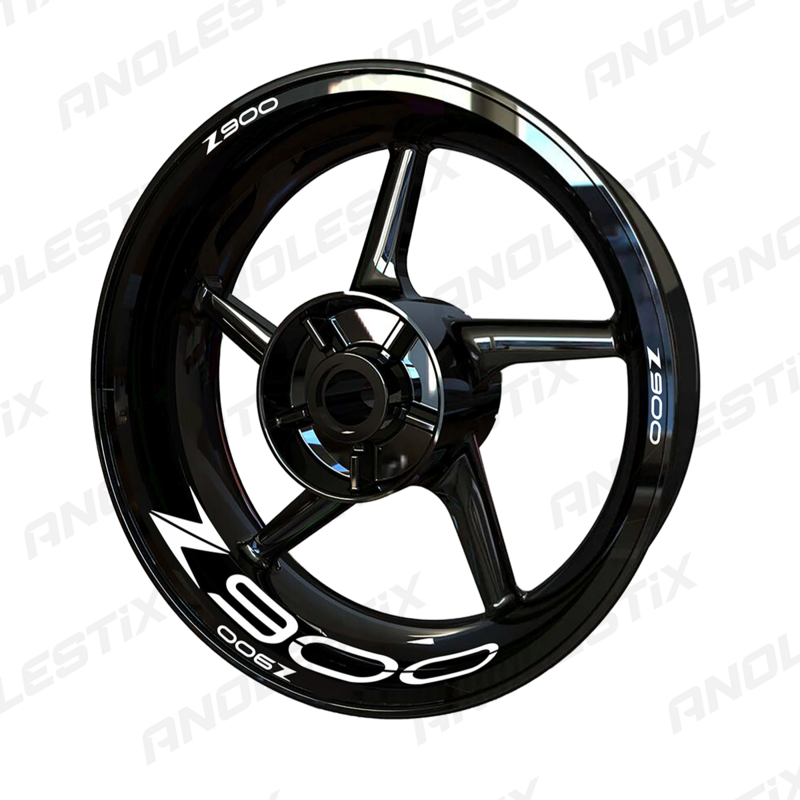 AnoleStix-Autocollant de roue de moto Casting, autocollant de moyeu, bande rayée de jante pour Kawasaki Z900, 2019, 2020, 2021, 2022, 2023