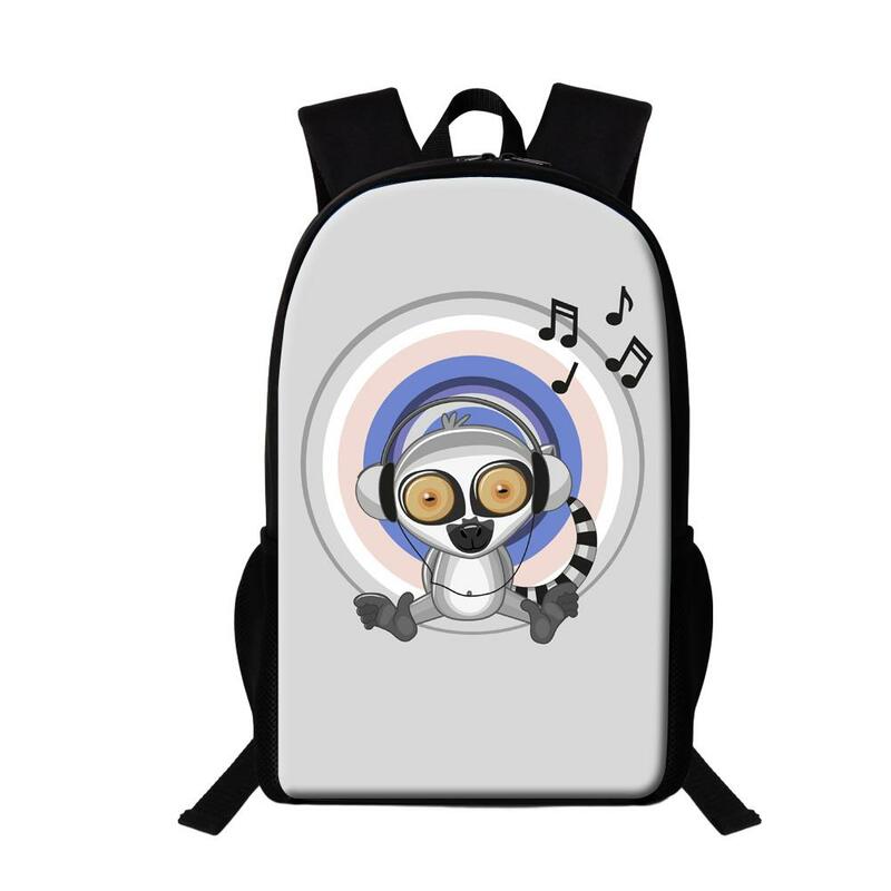 Lightweight Backpack For Primary Student Fox Printing Bookbag Children Cartoon School Bags Animal Owl Bear Pig Multifunction Bag