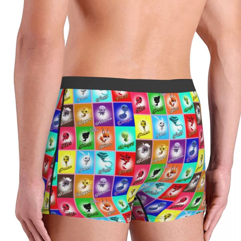 Disney Anime Ladybug Girl Boxer Shorts For Men 3D Printed Underwear Panties Briefs Breathable Underpants