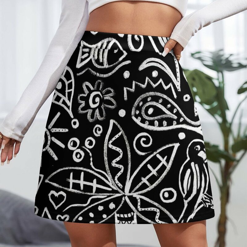 Minifalda de Animal Carnival by Night (blanco y negro), Falda corta, minifalda