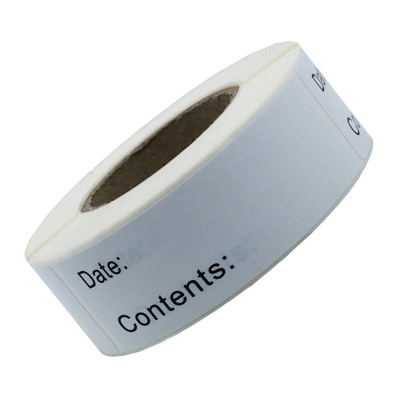 Pegatinas autoadhesivas blancas clasificadas de índice DIY, etiqueta de pasta inglesa, fecha de registro
